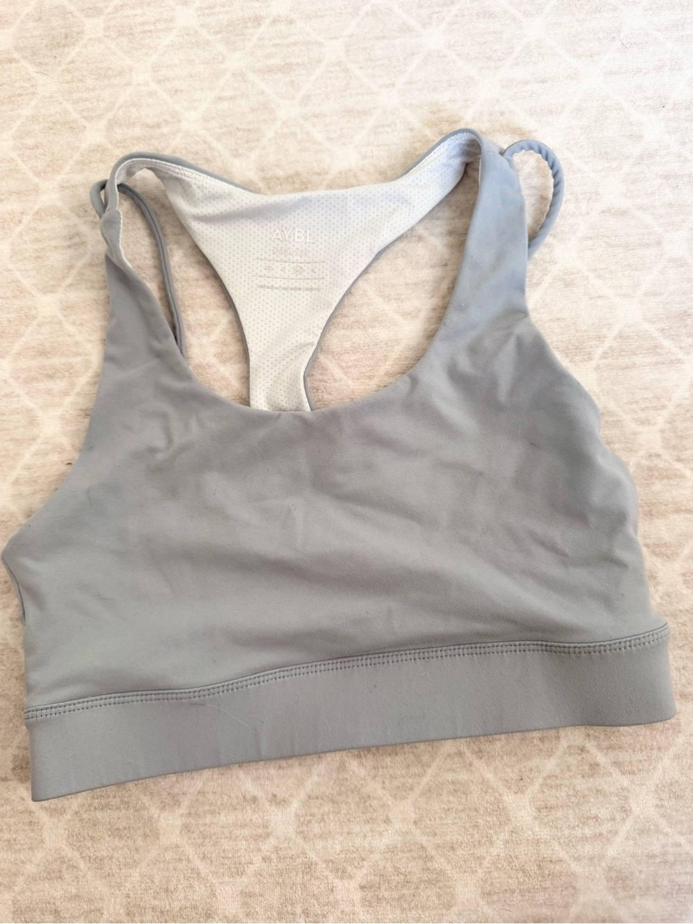 AYBL Light Blue Racerback Sports Bra - Soft Support Size M